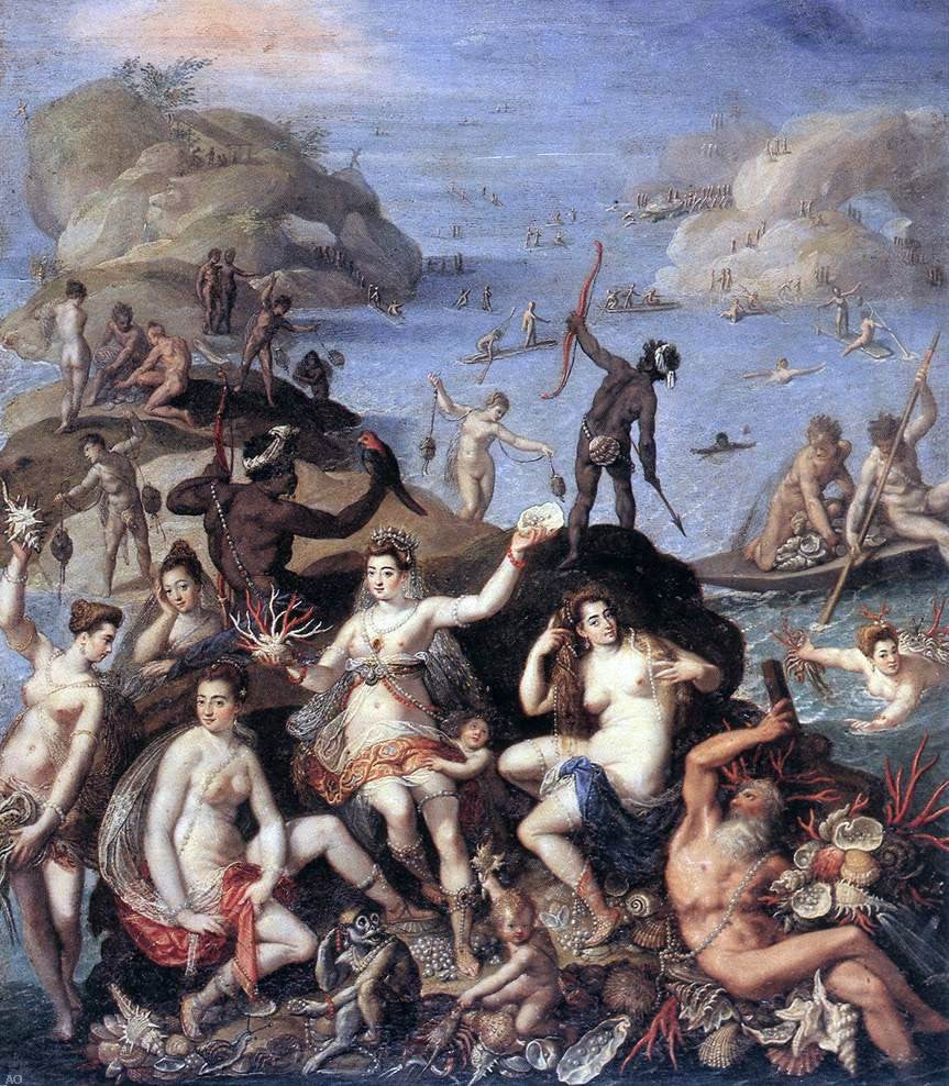  Jacopo Zucchi The Coral Fishers - Hand Painted Oil Painting