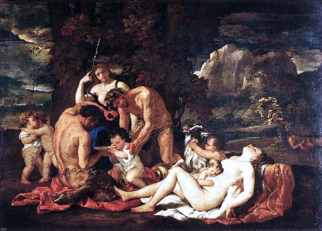 Nicolas Poussin The Nurture of Bacchus - Hand Painted Oil Painting
