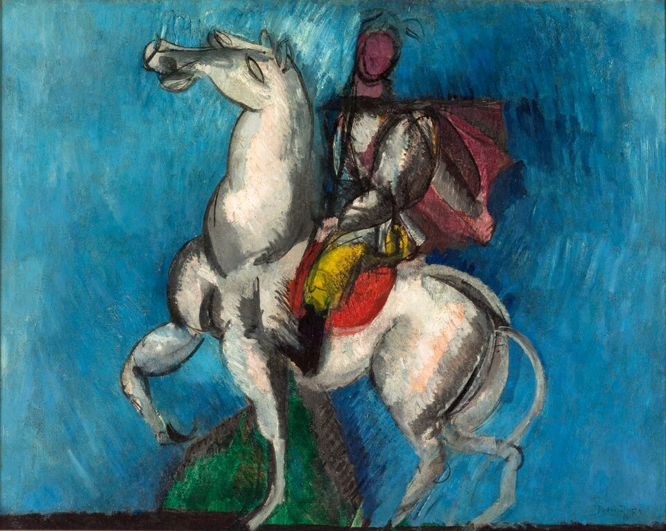 Raoul Dufy Le Cavalier Arabe - Le Cavalier Blanc - Hand Painted Oil Painting