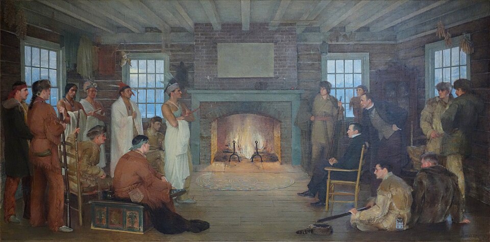Albert Herter The Trial of Chief Oshkosh - Hand Painted Oil Painting