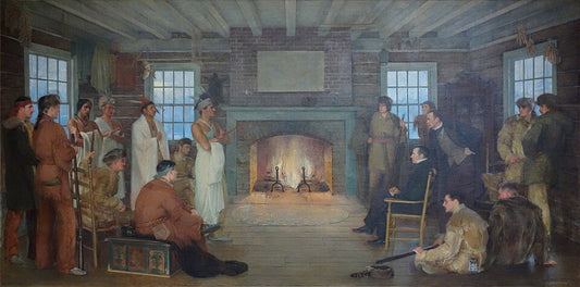 Albert Herter The Trial of Chief Oshkosh - Hand Painted Oil Painting