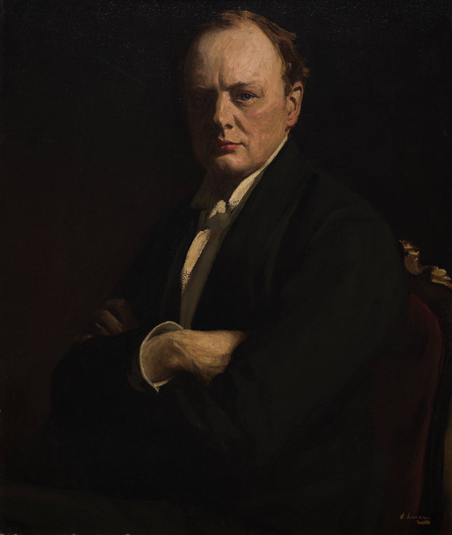 John Lavery Winston Churchill - Hand Painted Oil Painting
