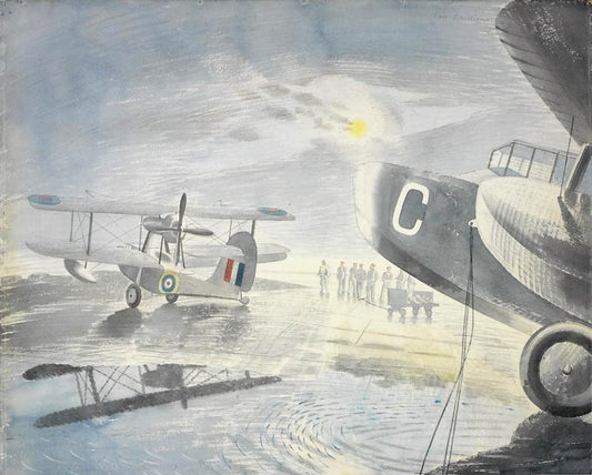 Eric Ravilious Morning on the Tarmac - Hand Painted Oil Painting