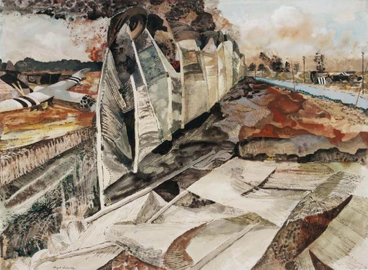 Albert Richards France- the Beach Head, 1944 - Hand Painted Oil Painting
