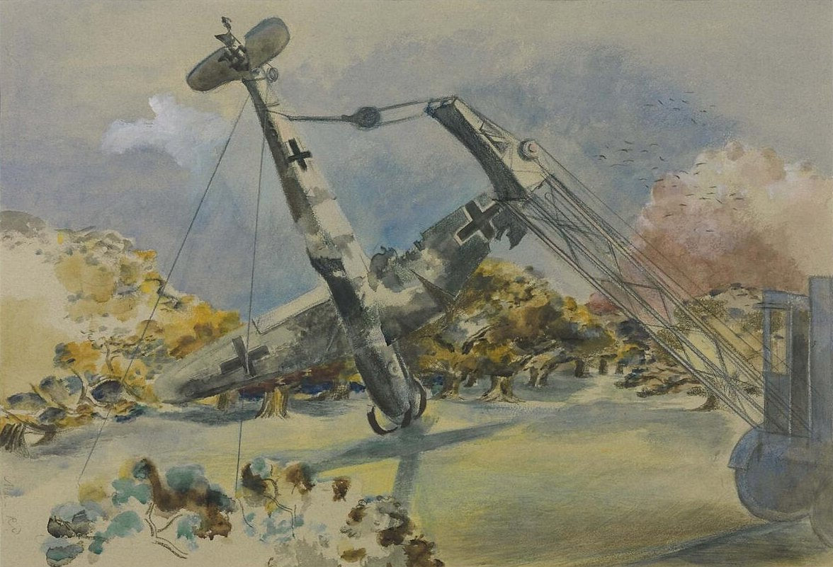 Paul Nash The Messerschmidt in Windsor Great Park - Hand Painted Oil Painting