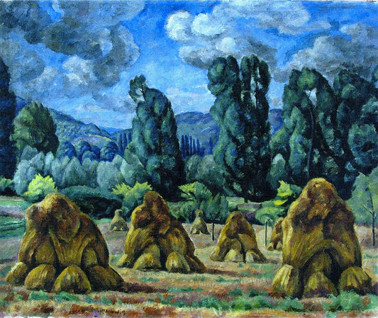 Jozef Pankiewicz Haystacks - Hand Painted Oil Painting