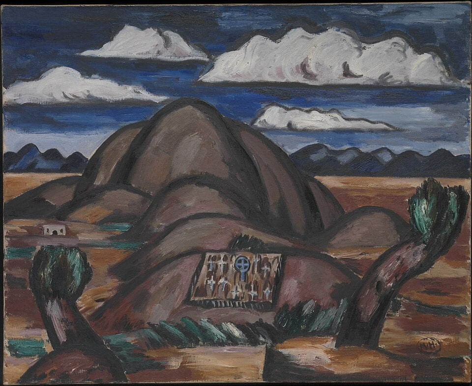 Marsden Hartley Cemetery, New Mexico - Hand Painted Oil Painting