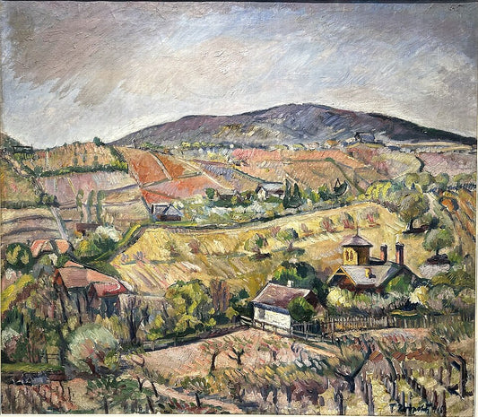 Petar Dobrovic Wineyards in Baranja - Hand Painted Oil Painting