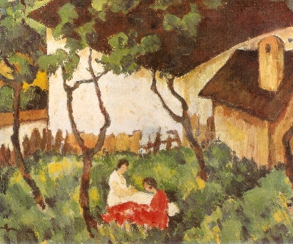 Nicolae Tonitza The Garden in Valeni - Hand Painted Oil Painting