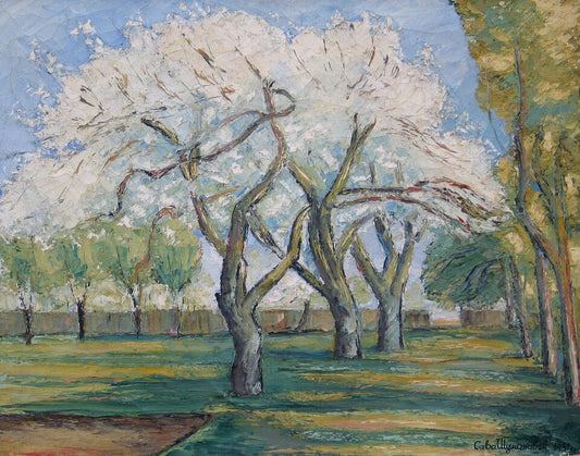 Sava Sumanovic Prolece u Sidskim Bastama - Hand Painted Oil Painting