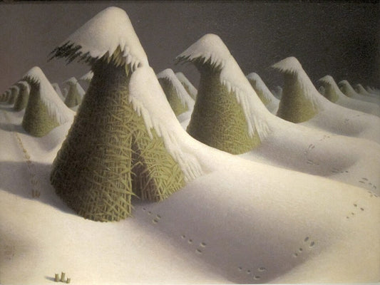 Grant Wood January - Hand Painted Oil Painting