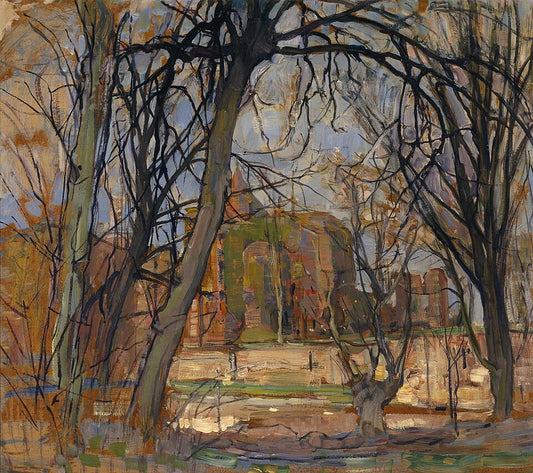 Piet Mondrian Spring Sun, Lentezon: Castle Ruin: Brederode - Hand Painted Oil Painting