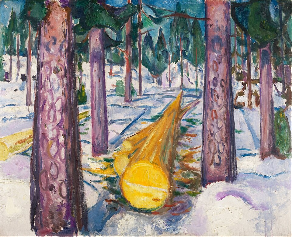 Edvard Munch The Yellow Log - Hand Painted Oil Painting