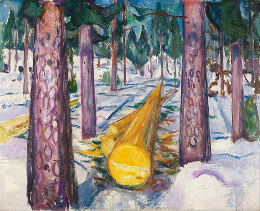 Edvard Munch The Yellow Log - Hand Painted Oil Painting