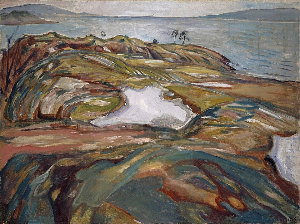 Edvard Munch Landscape at the Sea - Hand Painted Oil Painting