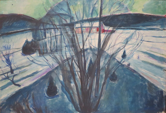 Edvard Munch Winter Night, Ekely - Hand Painted Oil Painting