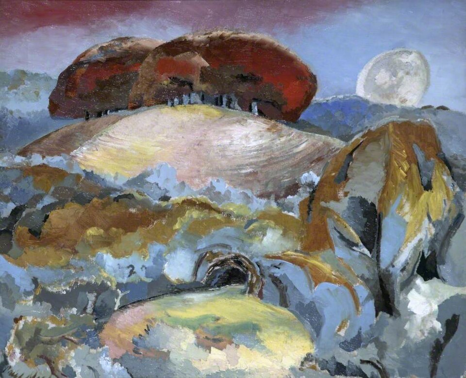 Paul Nash Landscape of the Moon's Last Phase - Hand Painted Oil Painting