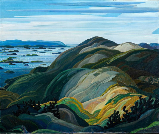 Franklin Carmichael Bay of Islands from Mt. Burke - Hand Painted Oil Painting