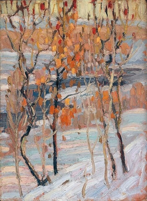 Franklin Carmichael Study for Sumacs - Hand Painted Oil Painting