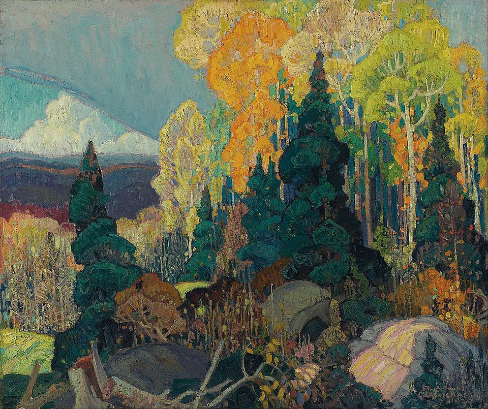 Franklin Carmichael Autumn Hillside - Hand Painted Oil Painting