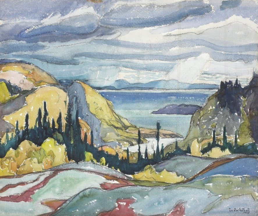 Franklin Carmichael Untitled - Pines, Lake Superior - Hand Painted Oil Painting