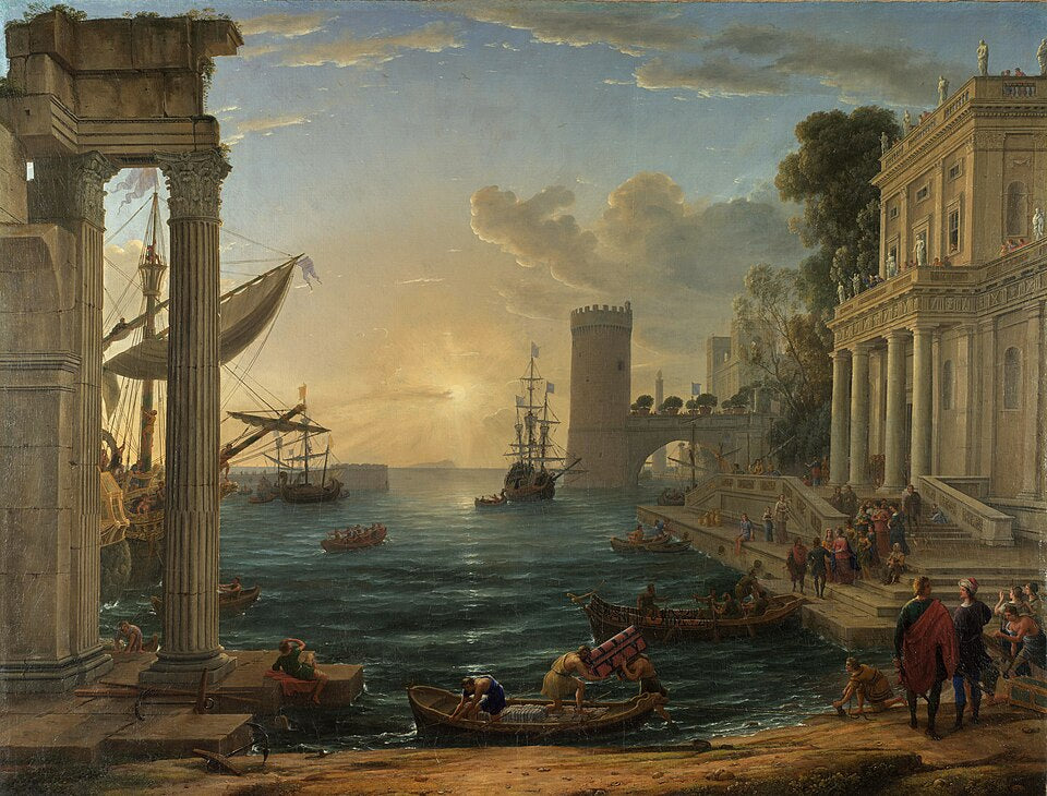Claude Lorrain The Embarkation of the Queen of Sheba - Hand Painted Oil Painting