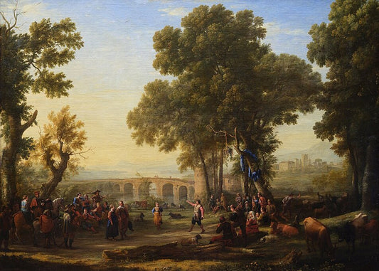 Claude Lorrain Village Fete - Hand Painted Oil Painting