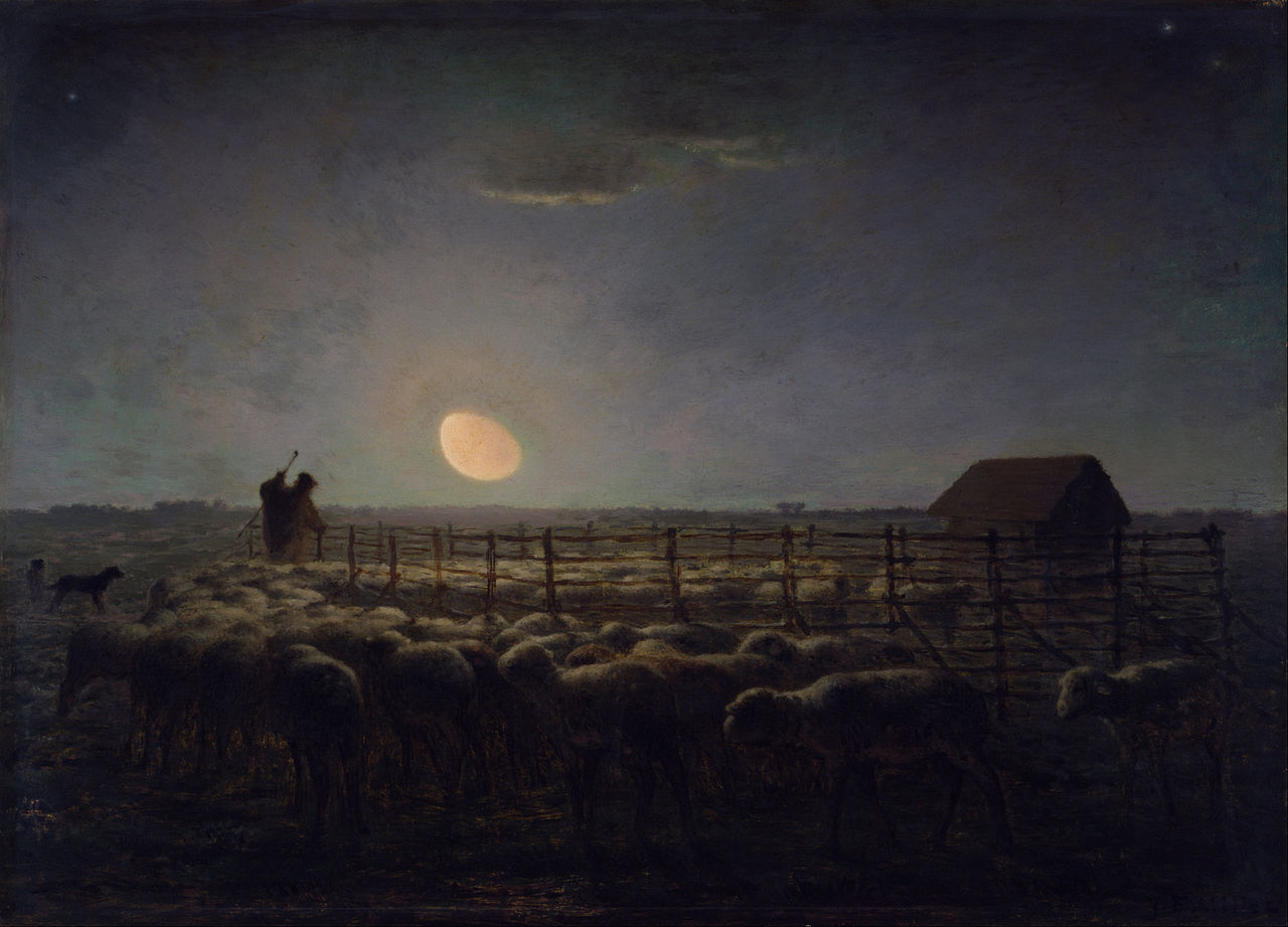 Jean-Francois Millet The Sheepfold - Hand Painted Oil Painting