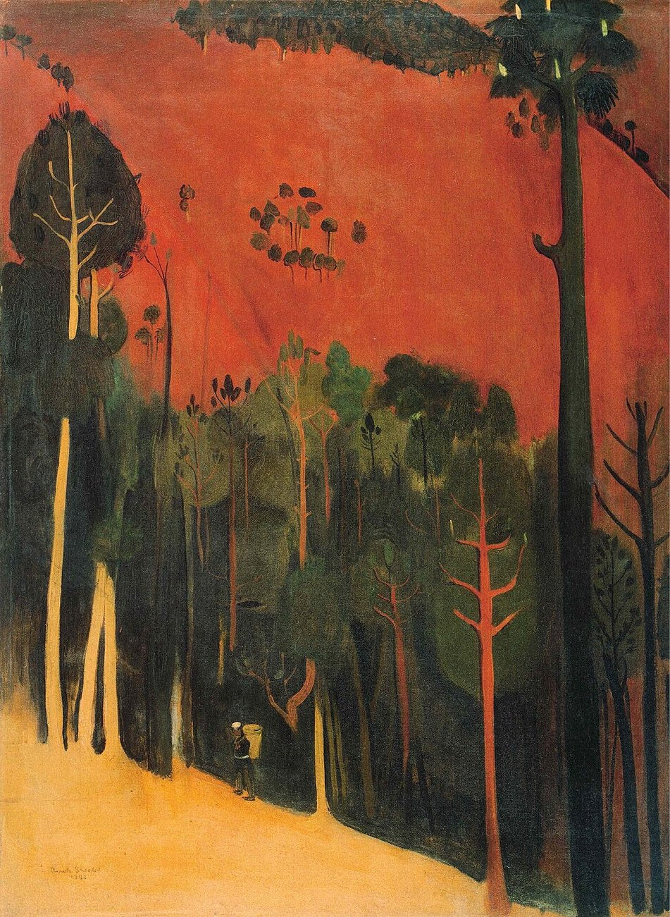 Amrita Sher-Gil Hill Side - Hand Painted Oil Painting