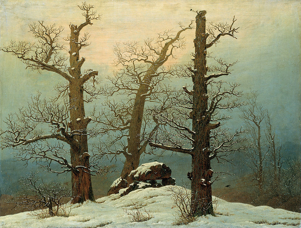 Caspar David Friedrich Dolmen in the Snow - Hand Painted Oil Painting