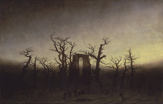Caspar David Friedrich The Abbey in the Oakwood - Hand Painted Oil Painting