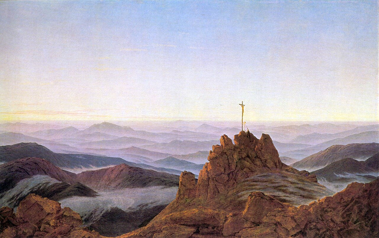 Caspar David Friedrich Morning on the Riesengebirge - Hand Painted Oil Painting