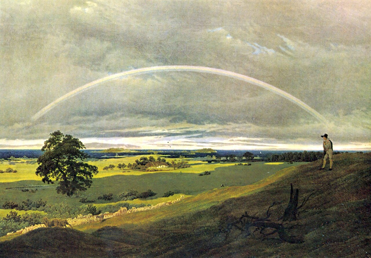Caspar David Friedrich Landscape with Rainbow - Hand Painted Oil Painting