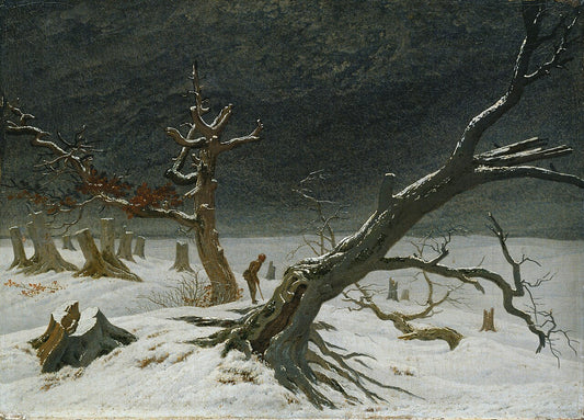 Caspar David Friedrich Winter Landscape - Hand Painted Oil Painting