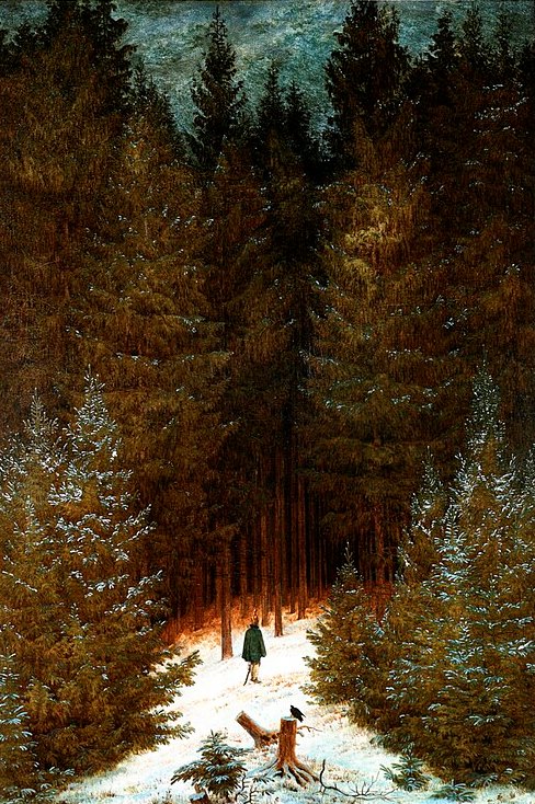 Caspar David Friedrich  The Chasseur in the Forest - Hand Painted Oil Painting