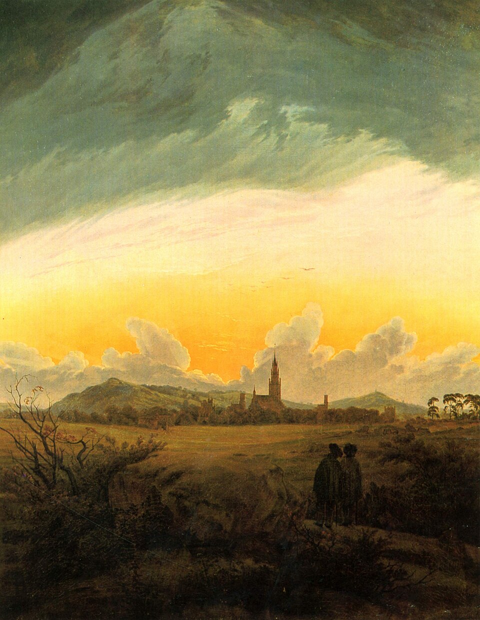 Caspar David Friedrich Neubrandenburg in the Morning Mist - Hand Painted Oil Painting