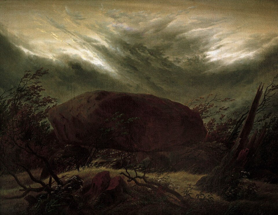 Caspar David Friedrich Dolmen in the Fall - Hand Painted Oil Painting