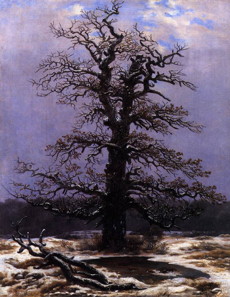 Caspar David Friedrich Oak in the Snow - Hand Painted Oil Painting