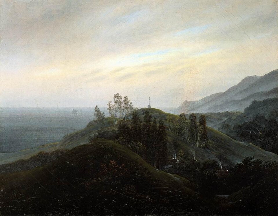Caspar David Friedrich View of the Baltic - Hand Painted Oil Painting