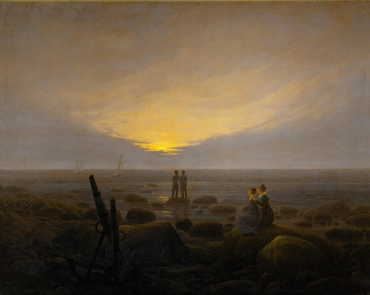 Caspar David Friedrich Moonrise by the Sea - Hand Painted Oil Painting