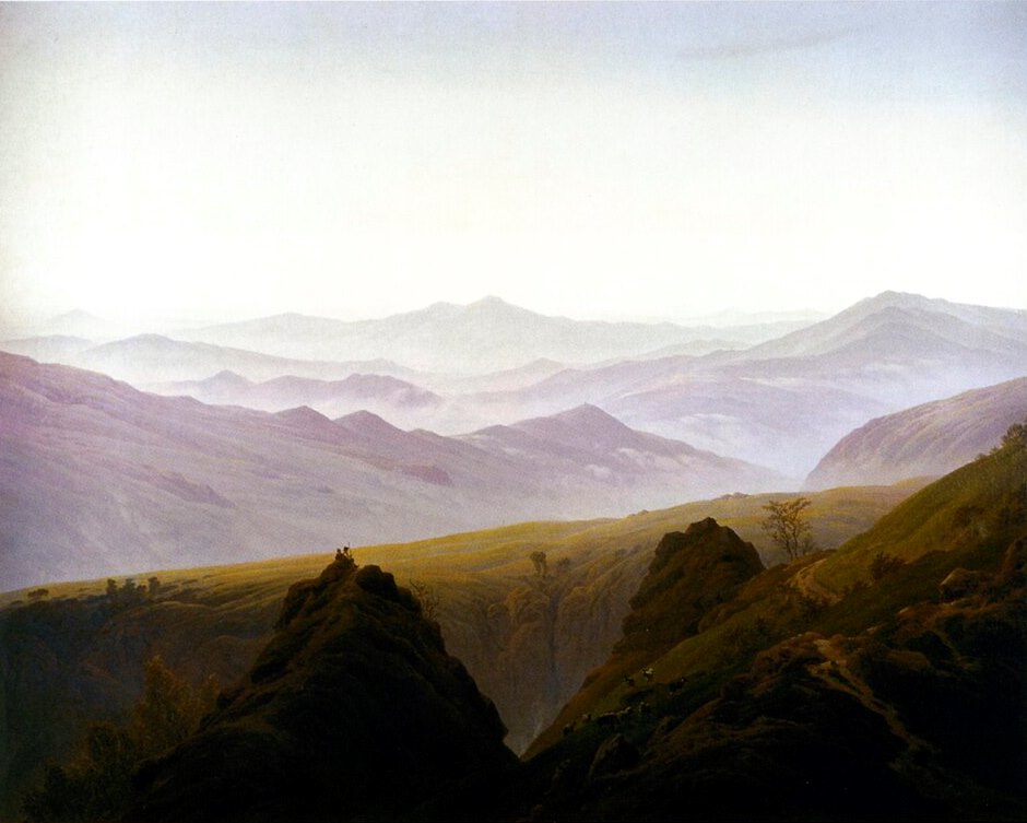 Caspar David Friedrich Morning in the Mountains - Hand Painted Oil Painting