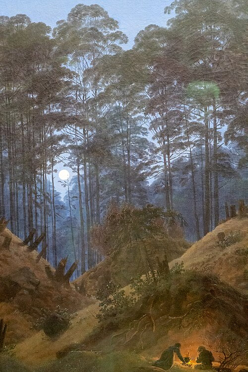 Caspar David Friedrich Forest Interior by Moonlight - Hand Painted Oil Painting