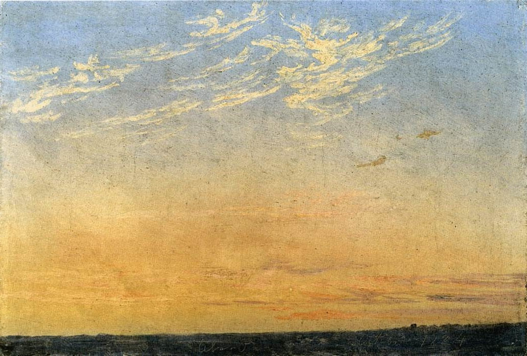 Caspar David Friedrich Evening with Clouds - Hand Painted Oil Painting