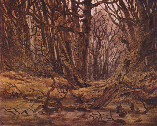Caspar David Friedrich Forest in Late Autumn - Hand Painted Oil Painting