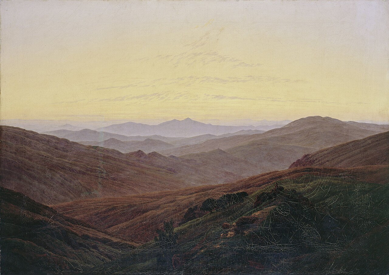 Caspar David Friedrich Giant Mountains - Hand Painted Oil Painting