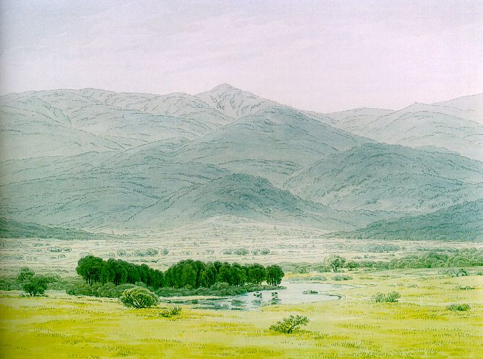 Caspar David Friedrich Landscape in the Giant Mountains - Hand Painted Oil Painting