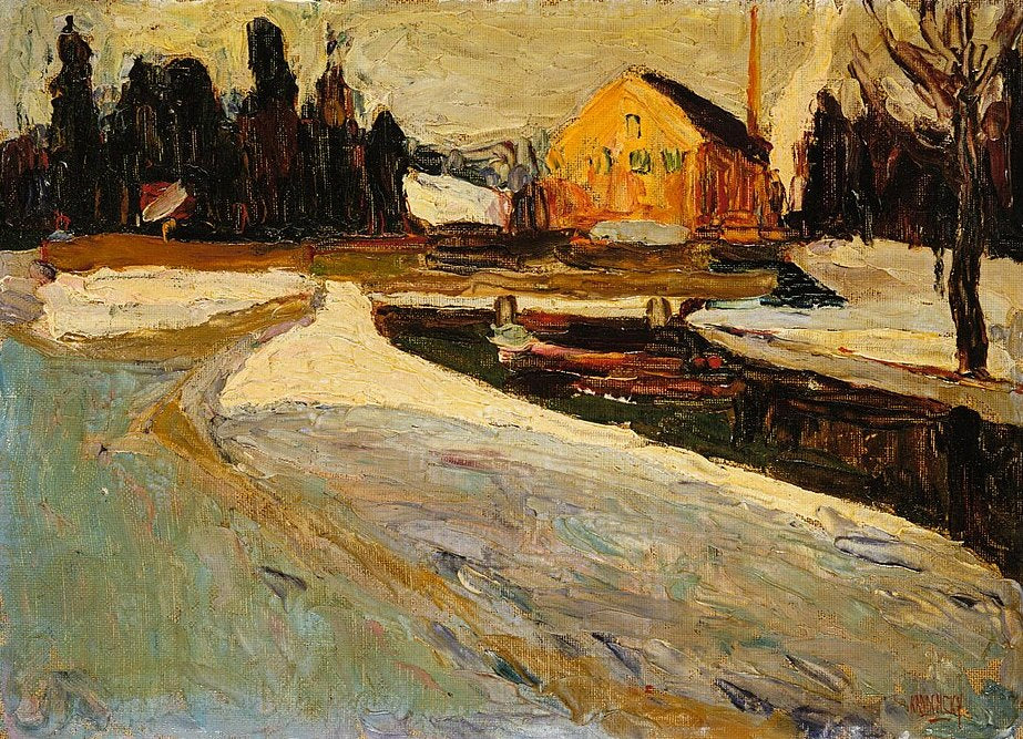 Wassily Kandinsky Schwabing, Winter Sun - Hand Painted Oil Painting