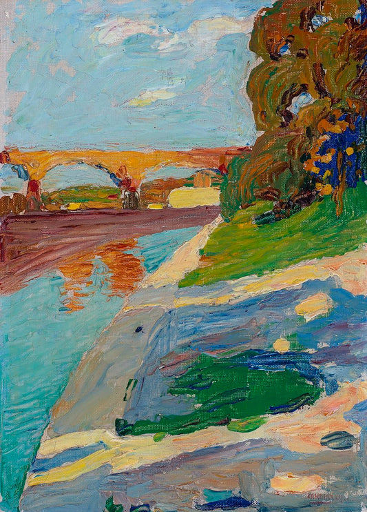 Wassily Kandinsky Munich – The Isar - Hand Painted Oil Painting