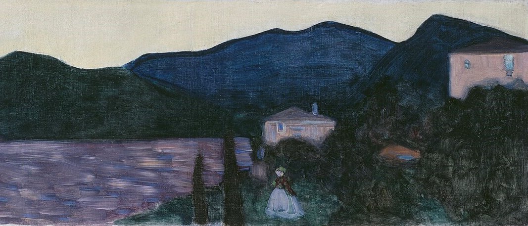 Wassily Kandinsky Mountainous Landscape with Lake - Hand Painted Oil Painting