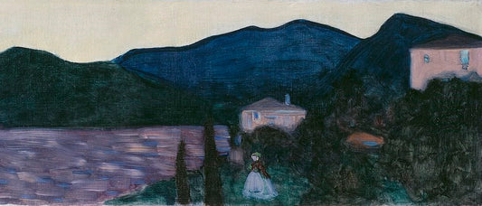 Wassily Kandinsky Mountainous Landscape with Lake - Hand Painted Oil Painting